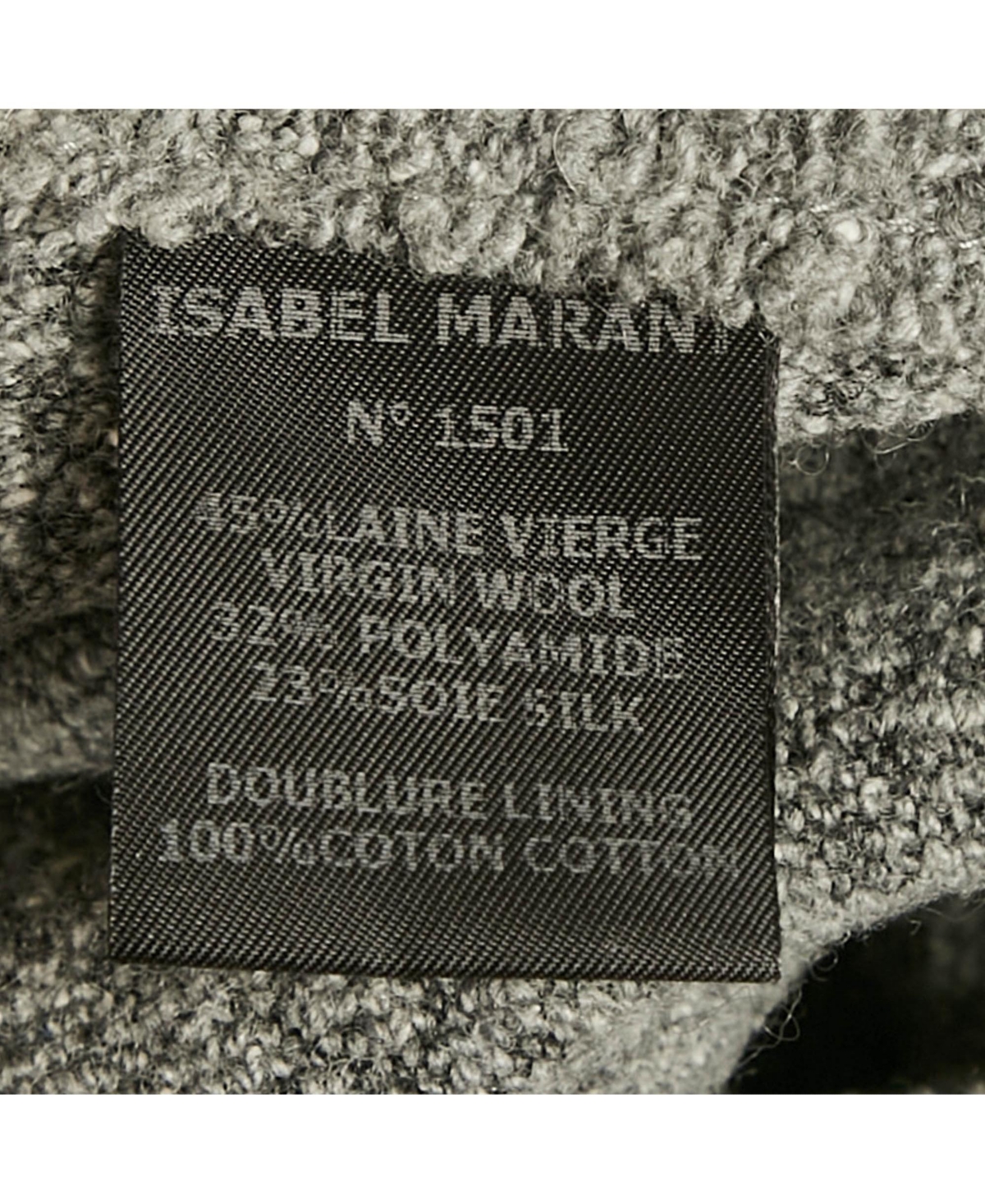 Pre-Owned Isabel Marant Women's Etoile Grey Textured Knit Button Front Cardigan