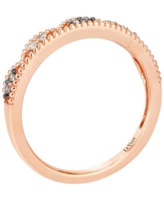 Chocolate Diamond (0.07 ct. t.w.) & Nude Diamond (0.04 ct. t.w.) Ring in 14k Strawberry Gold