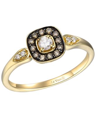 Nude Diamond (0.13 ct. t.w.) & Chocolate Diamond (0.11 ct. t.w.) Ring in 14k Honey Gold