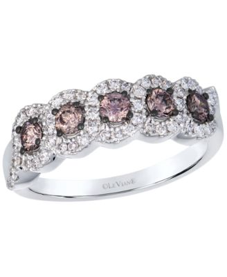 Chocolate Diamond (0.43 ct. t.w.) & Vanilla Diamond (0.31 ct. t.w.) Ring in 14k Vanilla Gold