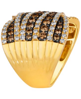 Chocolate Diamond (1.14 ct. t.w.) & Nude Diamond (1.22 ct. t.w.) Ring in 14k Honey Gold