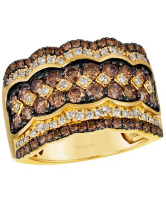 Chocolate Diamond (1.40 ct. t.w.) & Nude Diamond (0.37 ct. t.w.) Ring in 14k Honey Gold