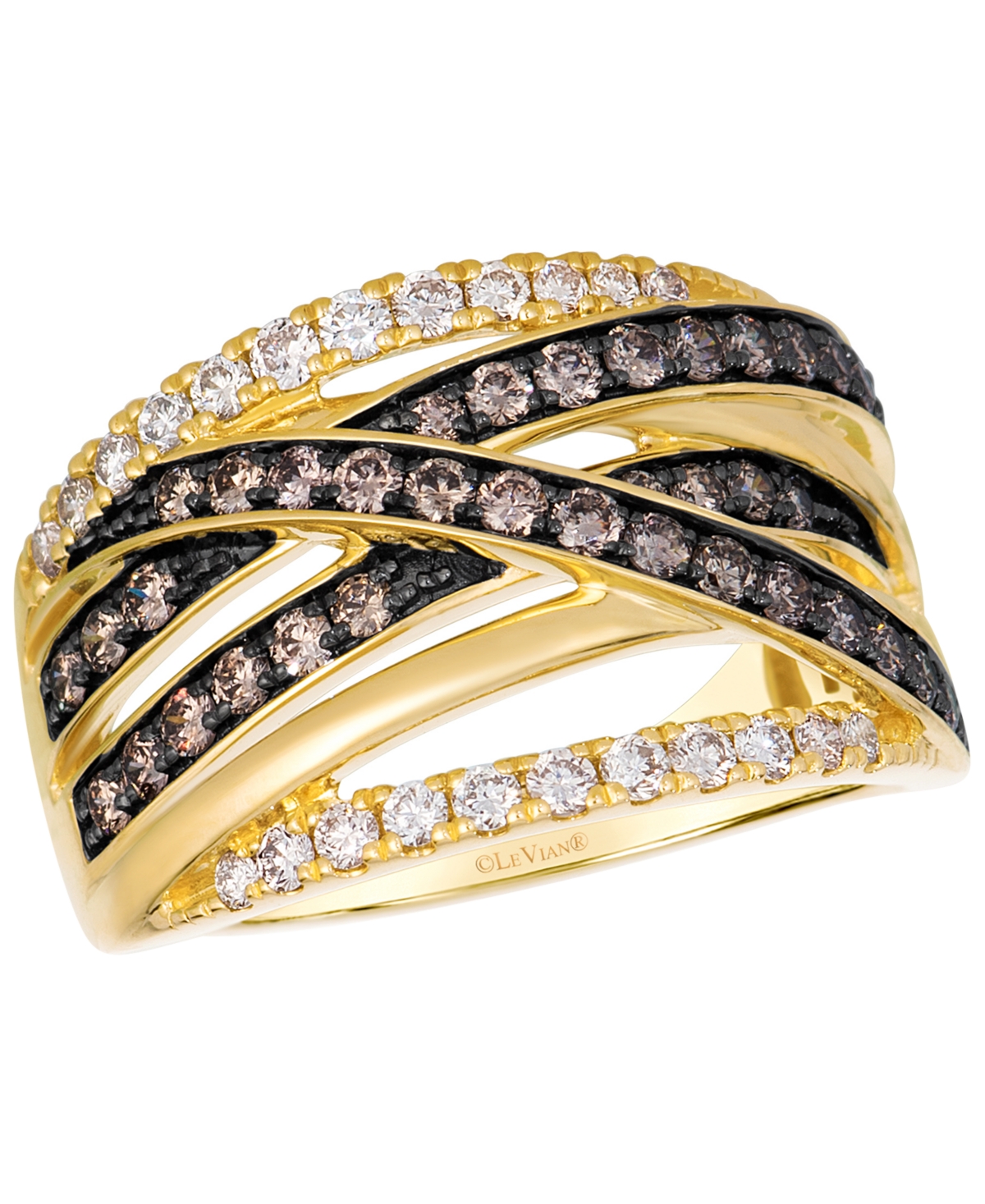 Le Vian Chocolate Diamond (0.62 ct. t.w.) & Nude Diamond (0.35 ct. t.w.) Ring in 14k Honey Gold