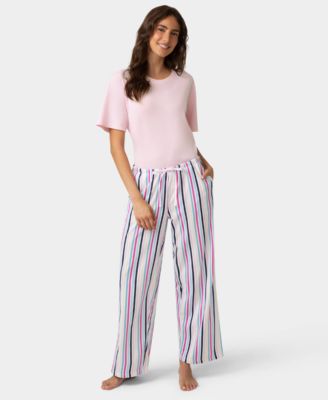 Plus Size Cozy Canine Striped Mid-Rise Pants