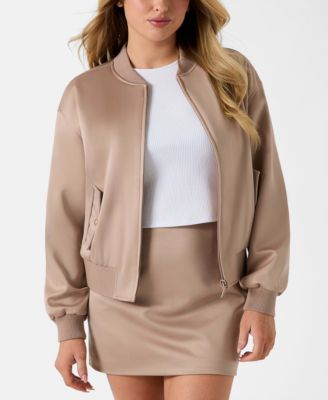 Women's Cathleen Bomber Full-Zip Collared Jacket