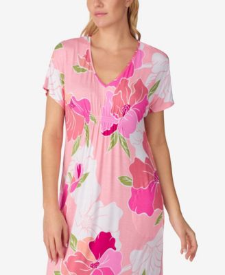 Women's Printed Short-Sleeve Tunic Dress