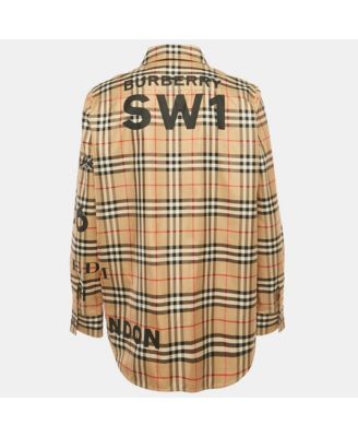 Women's Beige Anette Vintage Check Cotton Shirt