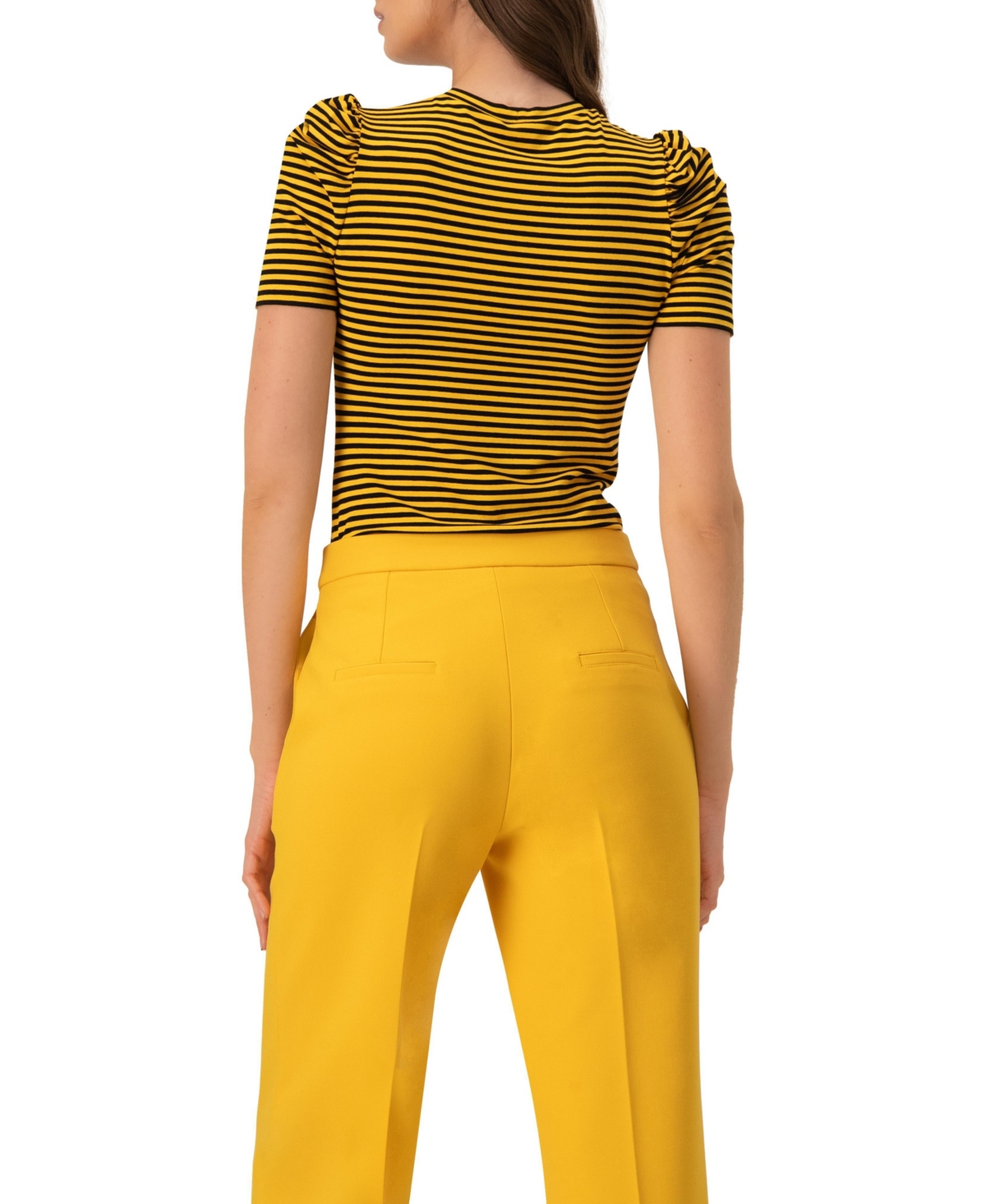 Ivonne Women's Striped Straight Blouse