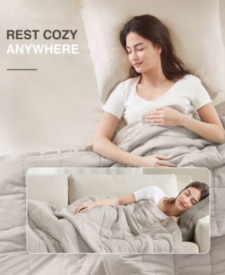 Windom Lightweight Down Alternative Satin Trim Blanket, Full/Queen