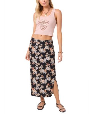 Women's Bellamy Bali Floral Printed Pull-On Midi Skirt