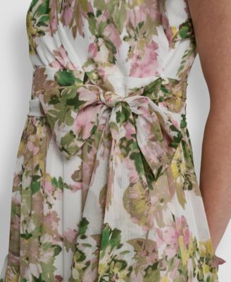 Women's V-Neck Tiered Long Dress