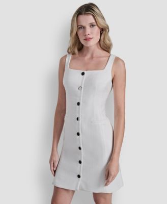 Women's Sleeveless Square Neck Sheath Dress