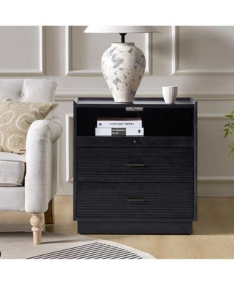 Mid-century Lorenz End Table with USB and LED Light