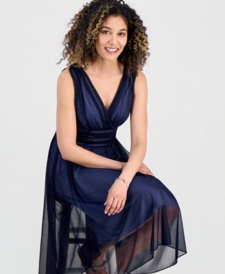 Petite Sleeveless Chiffon Dress