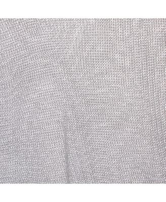 Women's Silver Metallic Knit Sheer Tank Top