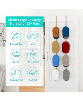 Over Door Hat Rack - Holds 40 Caps