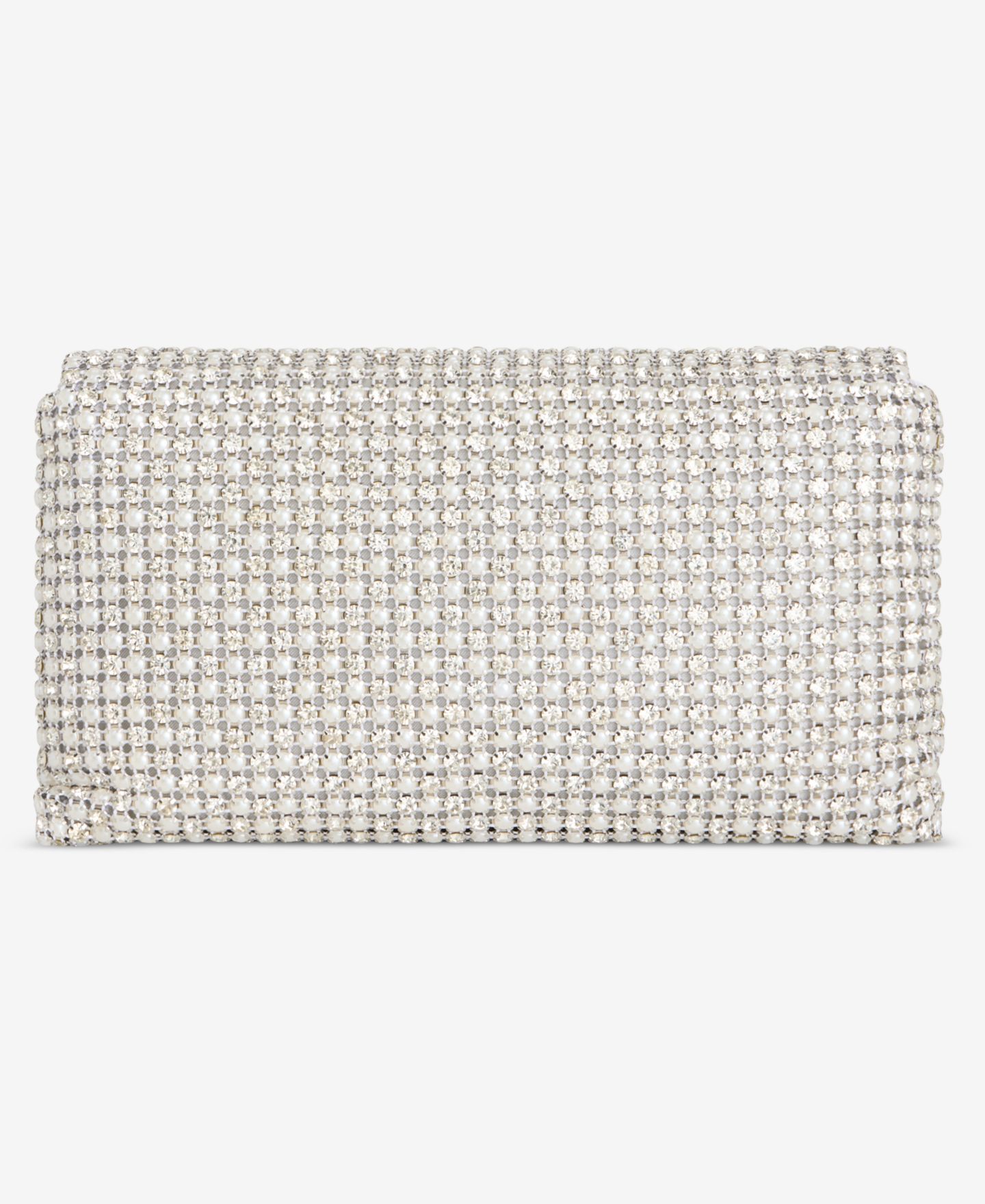 Женский клатч I.N.C. International Concepts Prudence Imitation Pearl Diamond Clutch, цвет: Серебряный — фото 6