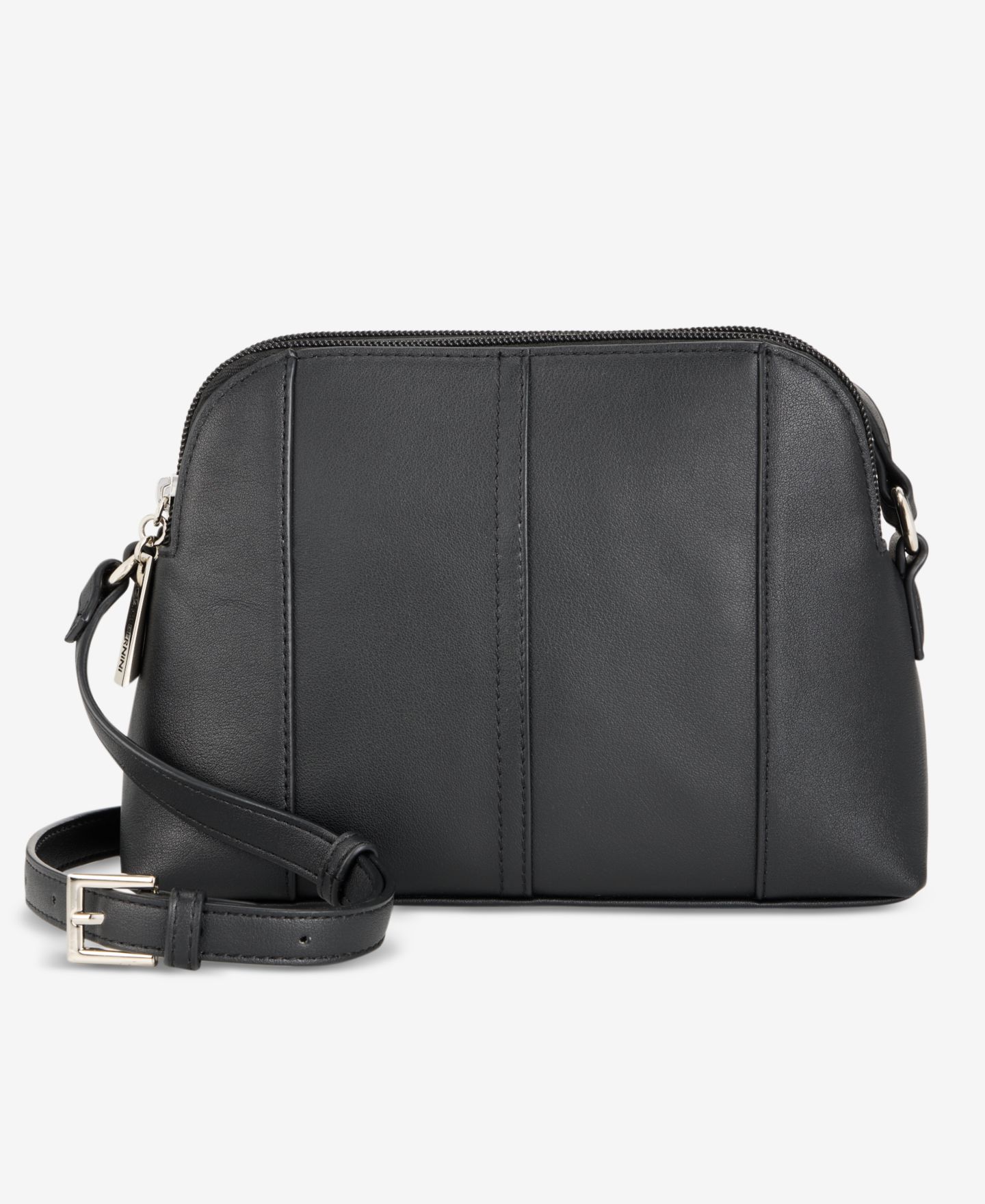 Женская сумка Giani Bernini Nappa Leather Dome Crossbody, цвет: Чёрный — фото 1