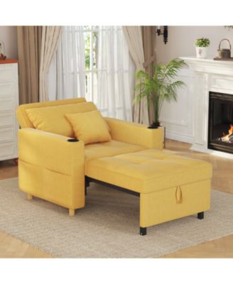 36" Sleeper Chair, Convertible Chair Bed for Adults, 3-in-1 Pull Out Sofa Chair