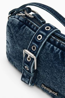 Women's Small denim crossbody wallet with appliques