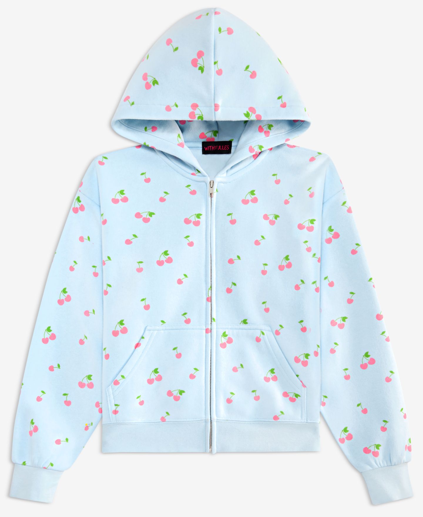 Худи With Jules Printed Zip для девочек, цвет: Синий — фото 1