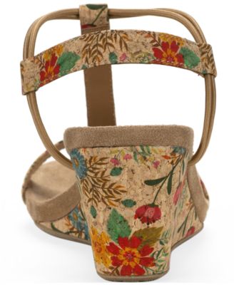 Women's Mulan Elastic T-Strap Wedge Sandals