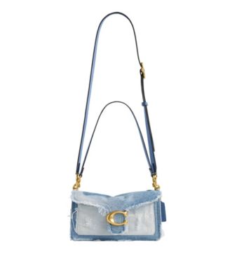 Tabby Medium Denim Patchwork Shoulder Bag 26