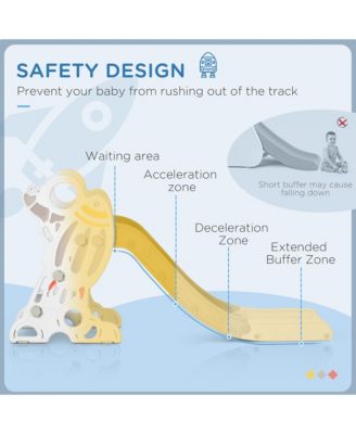 Kids Indoor Slide with Rocket Theme Non Slip Steps