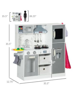 Kids Play Kitchen with Lights Sounds Ice Maker Role Play Set for Ages 3 to 6