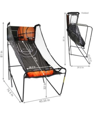 Indoor Folding 2-Player Arcade Basketball Game with 8 Game Modes and Electronic Scorer - 81"