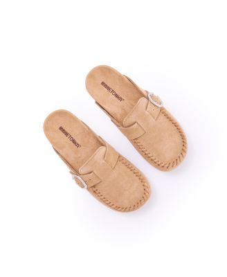 Women's Suede Adjustable Buckle Clogs