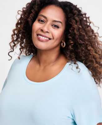 Plus Size Short-Sleeve Top