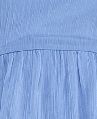 Juniors' Ruffle Layered Trapeze Scoop Neck Dress