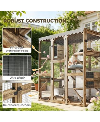 Cat Enclosure Outdoor Cat Enclosure with Multi-Level
