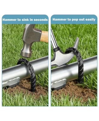 32 Pack Trampoline Stakes Ground Anchors 11" U Shaped Heavy Duty for Outdoor Camping Tent