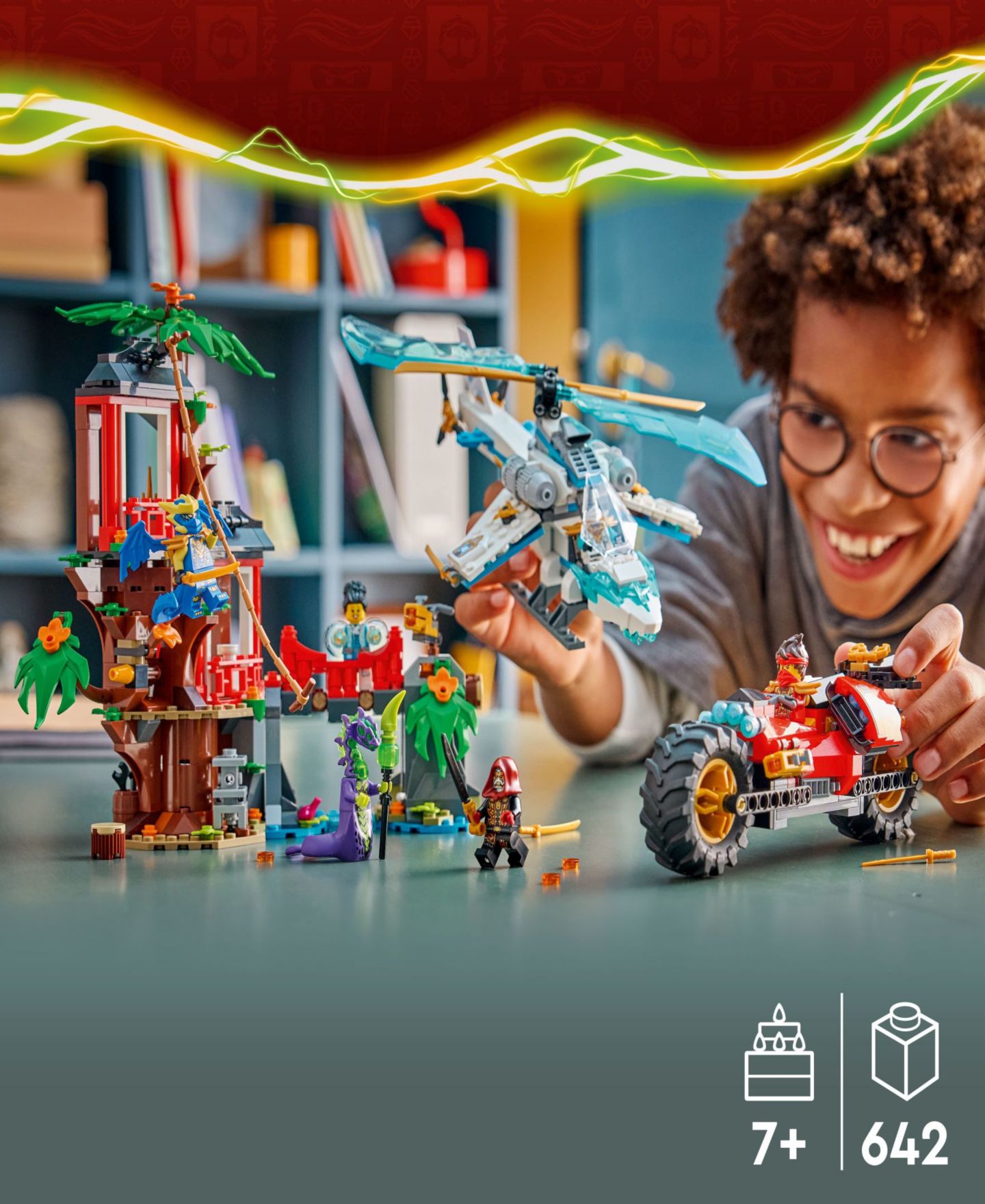 Детские конструкторы LEGO® Ninjago Ninja Vehicle Tree House Battle 71857, 642 Pieces — фото 2