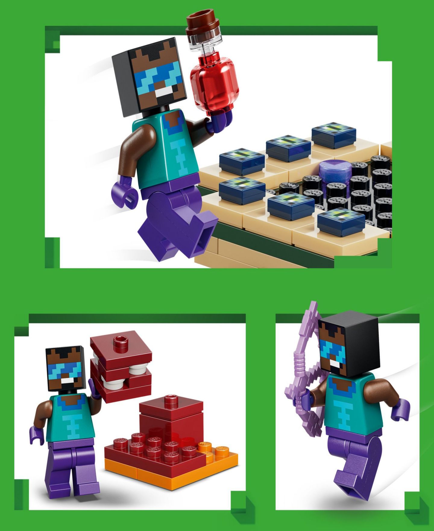Детские конструкторы LEGO® Minecraft Nether End Portal Journey Building Toy 21584, 192 Pieces — фото 3