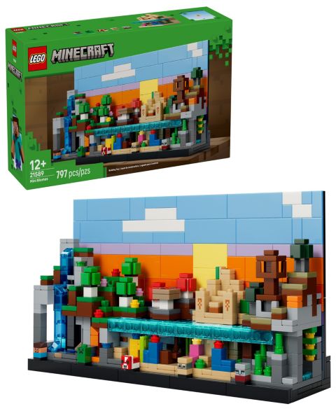 Детские конструкторы LEGO Minecraft Mini Biomes Building Toy 21589, 797 Pieces