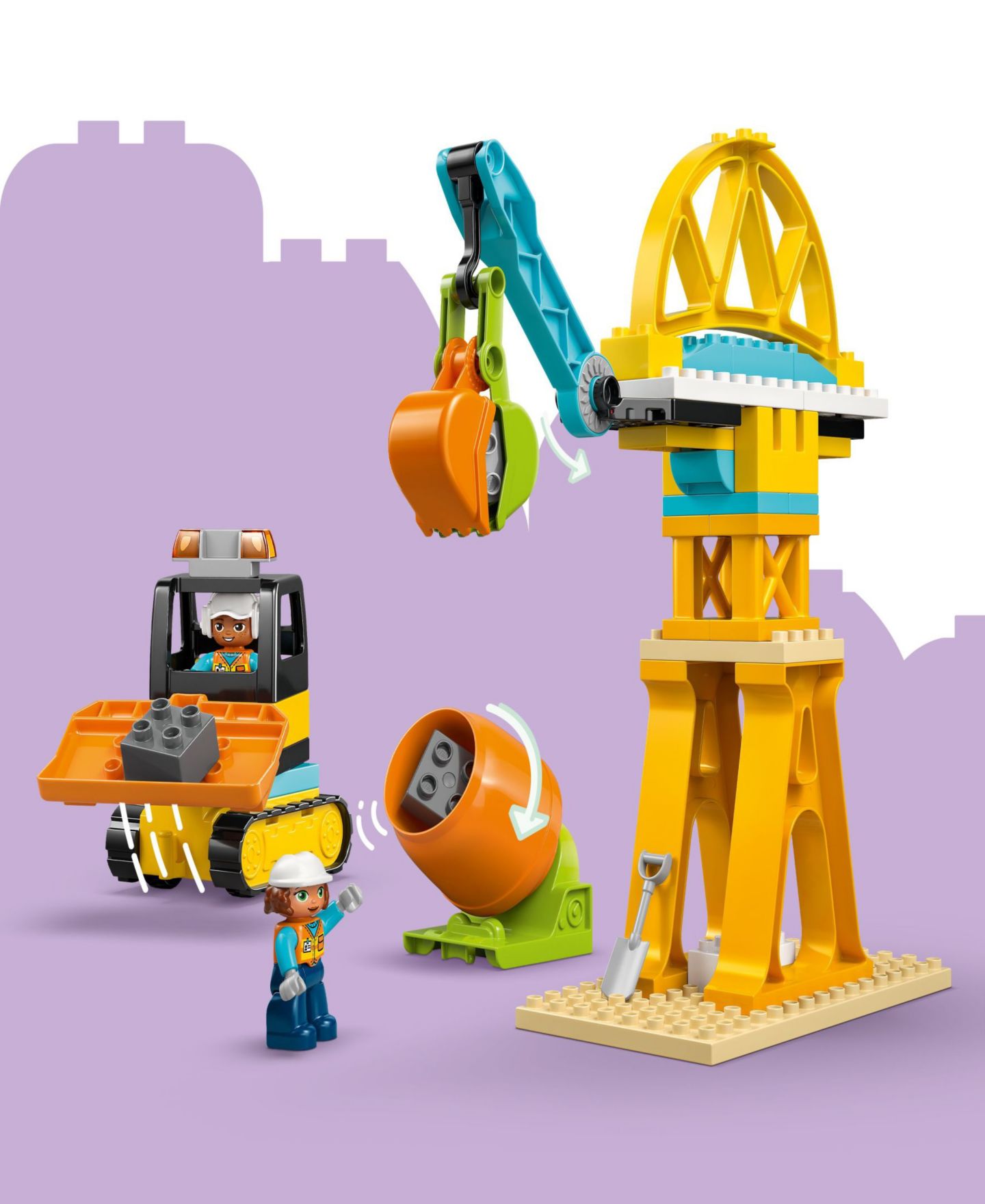 Детские конструкторы LEGO® Duplo Town 3 in 1 Construction Site and Vehicle Toy 10476, 84 Pieces — фото 5