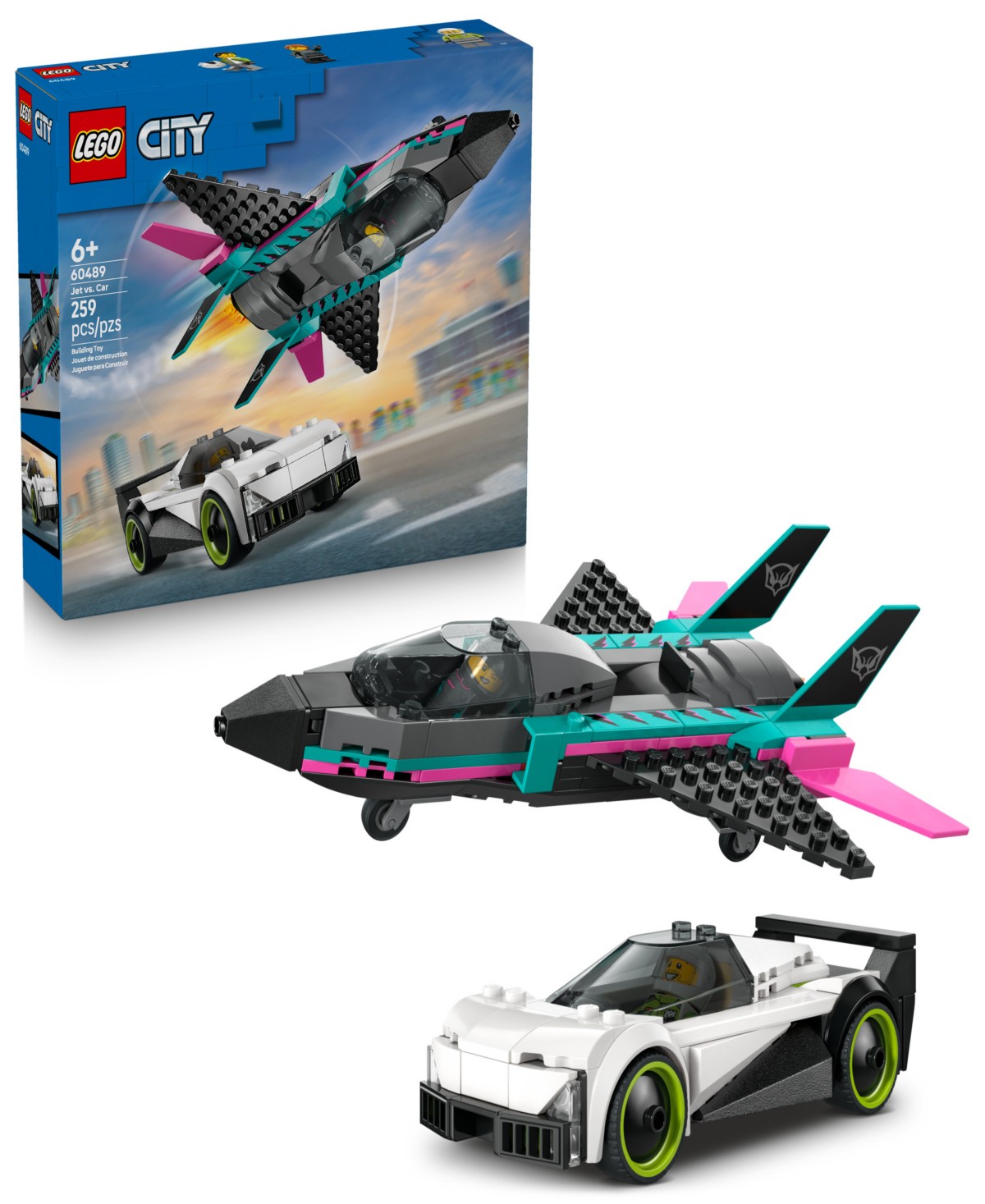 Детские конструкторы LEGO® City Jet vs. Car Building Toy 60489, 259 Pieces — фото 2
