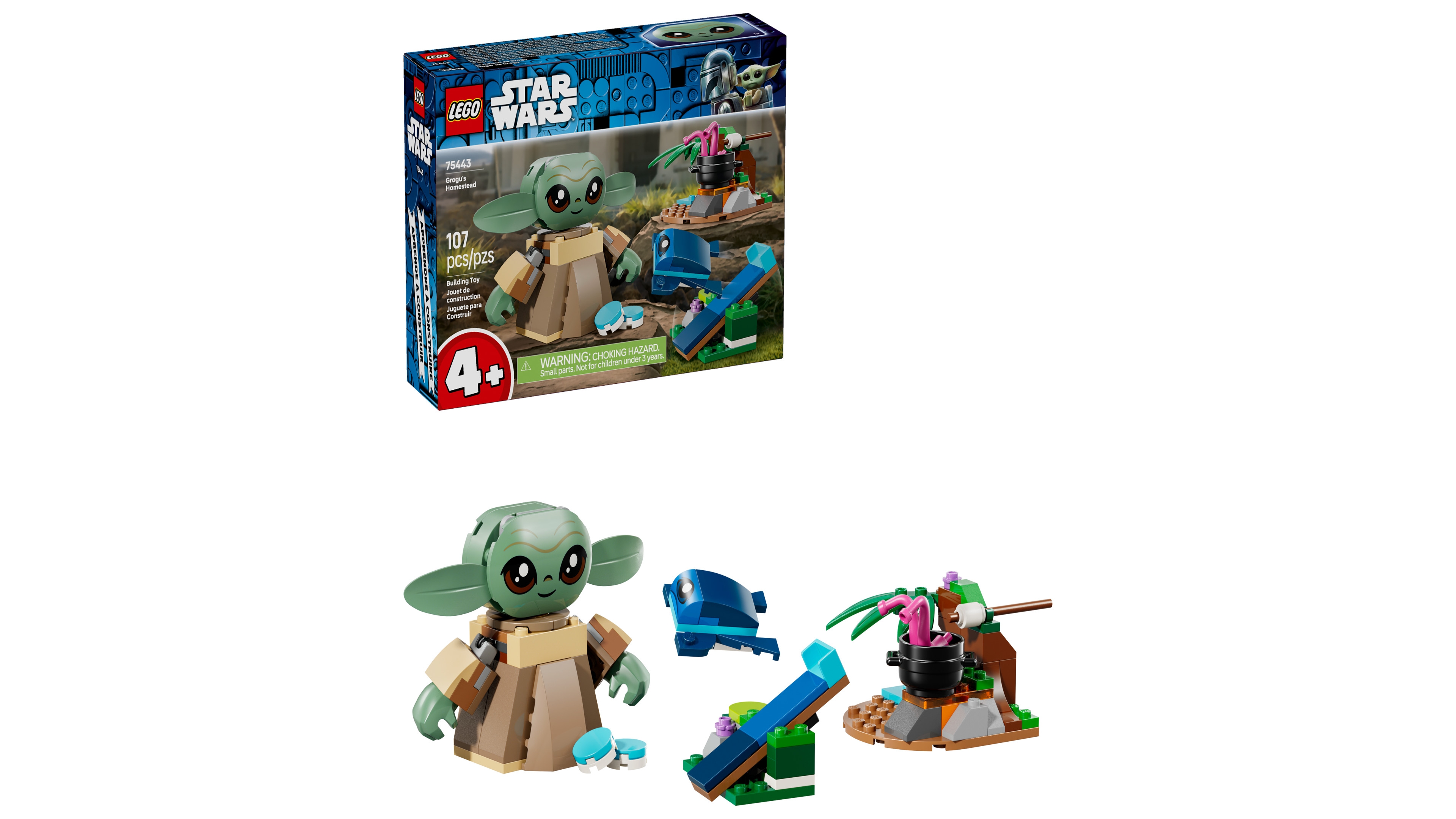Lego Star Wars Grogu's Homestead Building Toy 75443, 107 Pieces