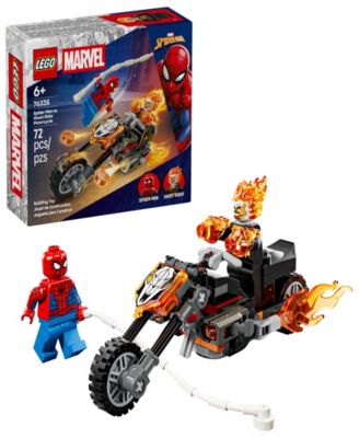 Marvel Spider-Man vs. Ghost Rider Motorcycle Building Toy 76335, 72 Pieces
