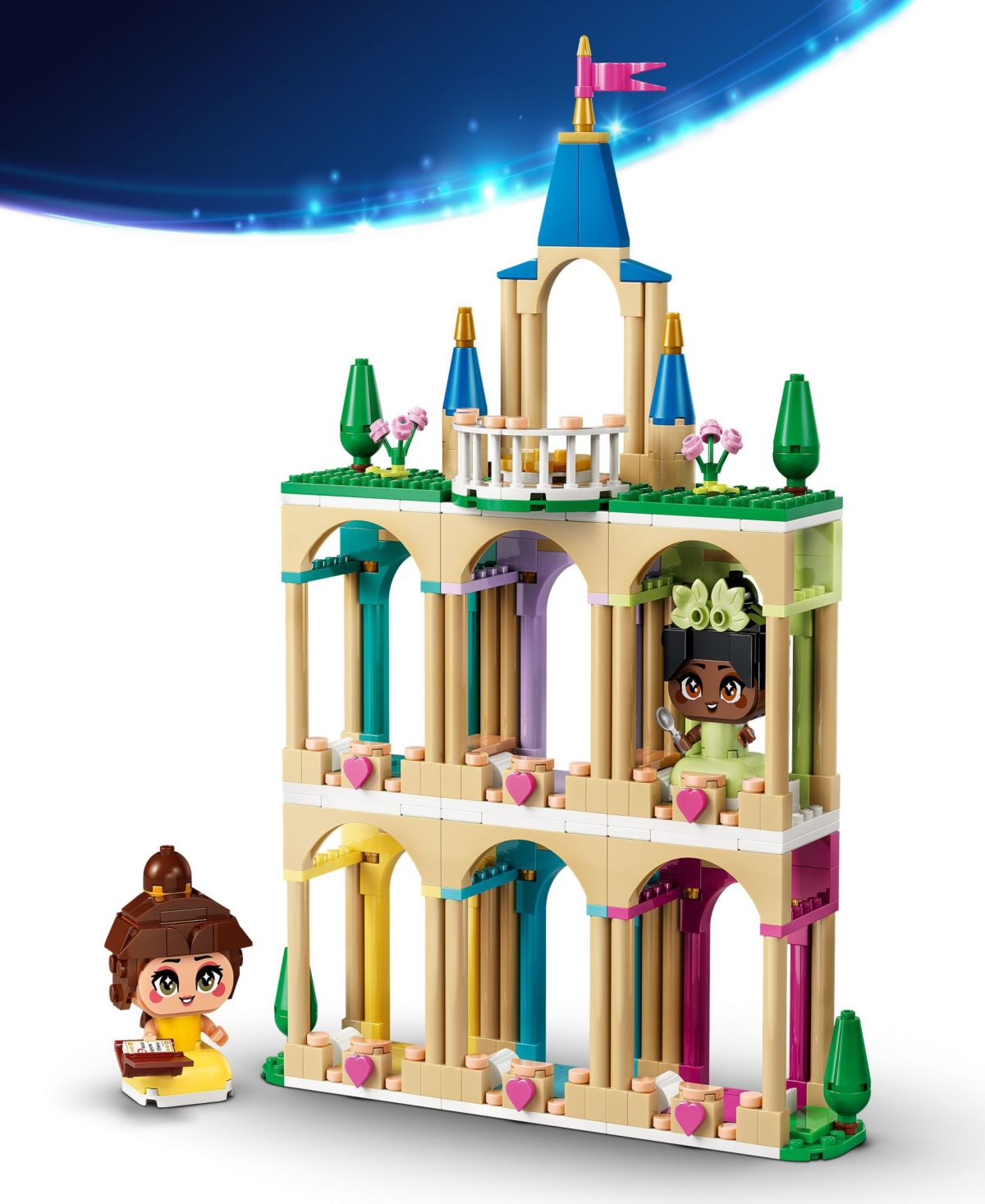 Lego Disney Princess Mini Belle and Tiana with Castle Building Toy 43291, 358 Pieces