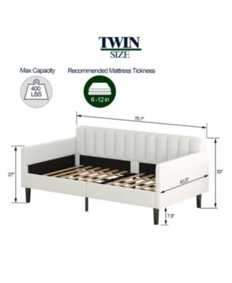 Elena Ivory Tufted Upholstered Twin Daybed