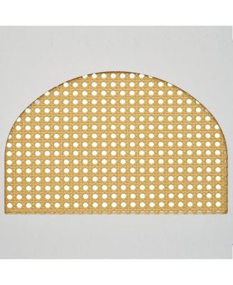 Twin Bed Frame with Headboard, LED & Charging Station, Rattan Headboard