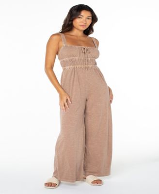 Women's Clover Sleeveless Square Neck Jumpsuit