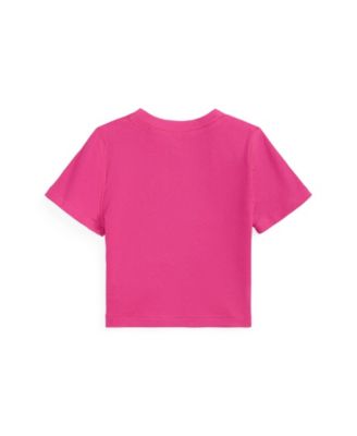 Girls' 7-16 Ribbed Crewneck Boxy T-Shirt