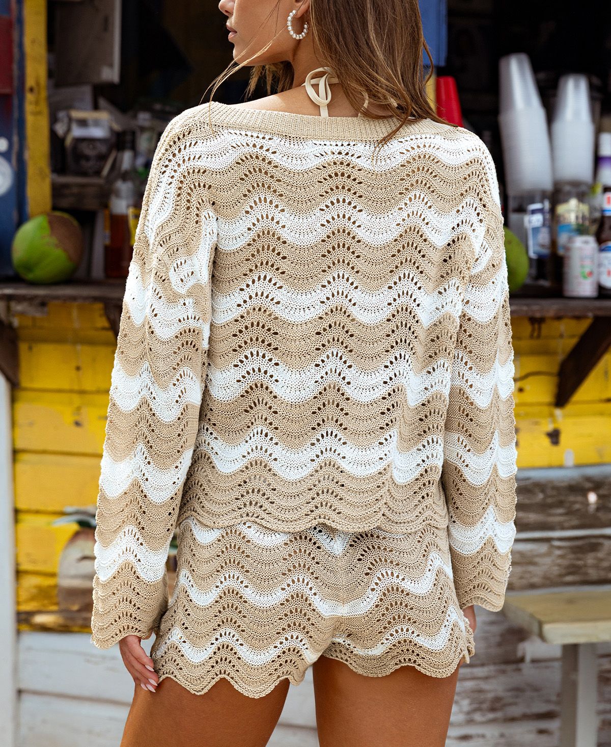 Cupshe Women's Castaway Cutie Striped Cover-Up Top