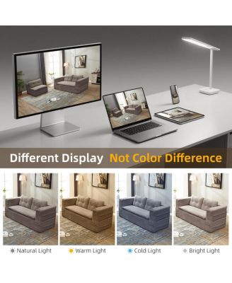 Multi-Functional Corduroy Sectional Sofa Bed with Chaise Lounge, 80" King Size