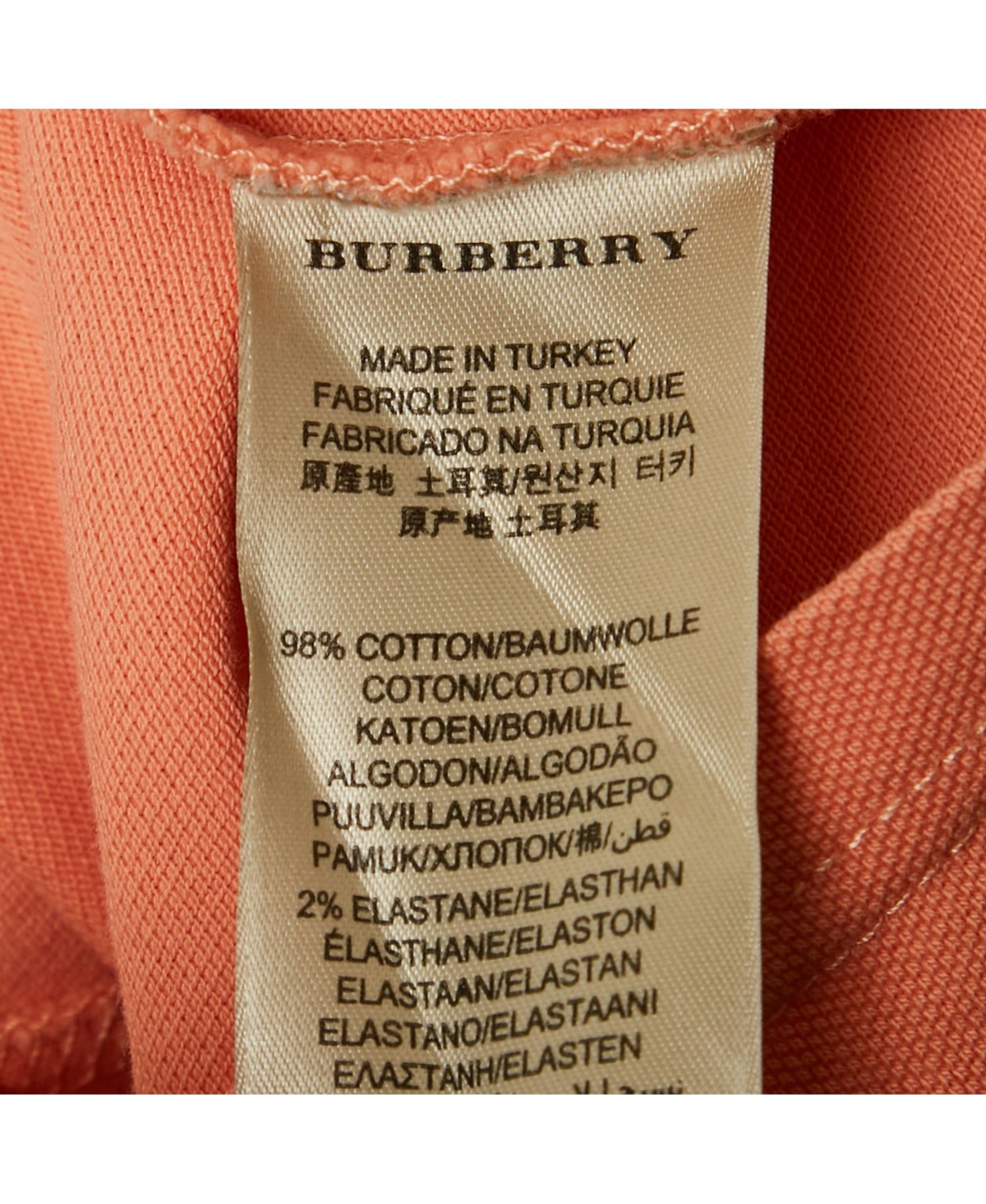 Pre-Owned Burberry Women's ange Logo Embroidered Cotton Polo T-Shirt